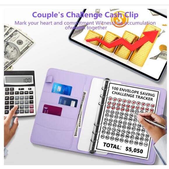 100 Envelope Money Saving Challenge Binder & Budget Planner Pre-Numbered - Picture 6 of 7